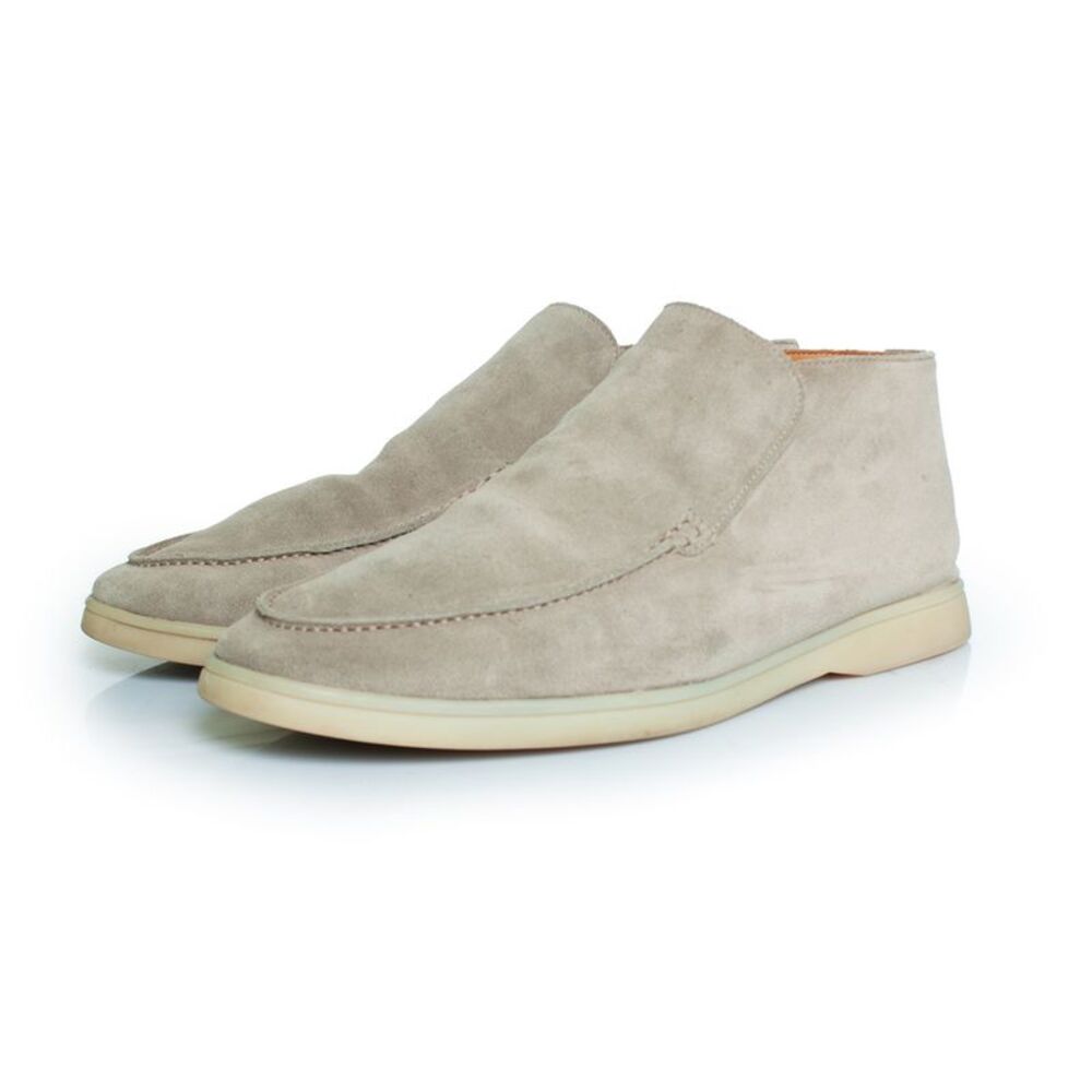 Aurelien, Classic grey beige suede city loafers